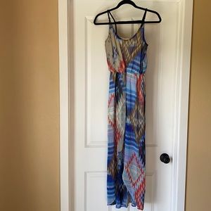 Bohemian Western Pattern Maxi Dress